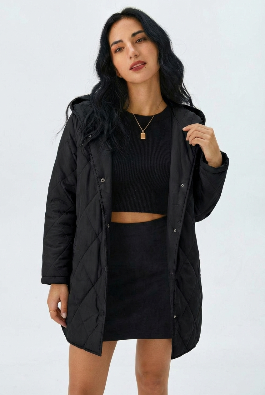 Lina | Quilted Hooded Jacket