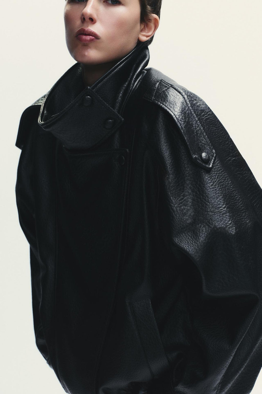 Elcevi | Women's Faux Leather Biker Jacket