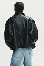 Elcevi | Women's Faux Leather Biker Jacket