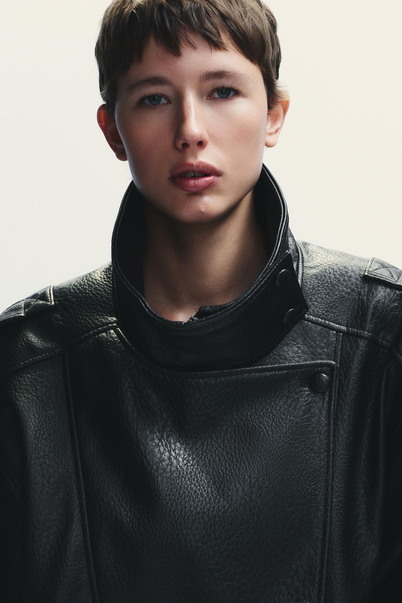 Elcevi | Women's Faux Leather Biker Jacket