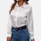 Lia | Women’s Silky Satin Shirt – Chic Everyday Luxury