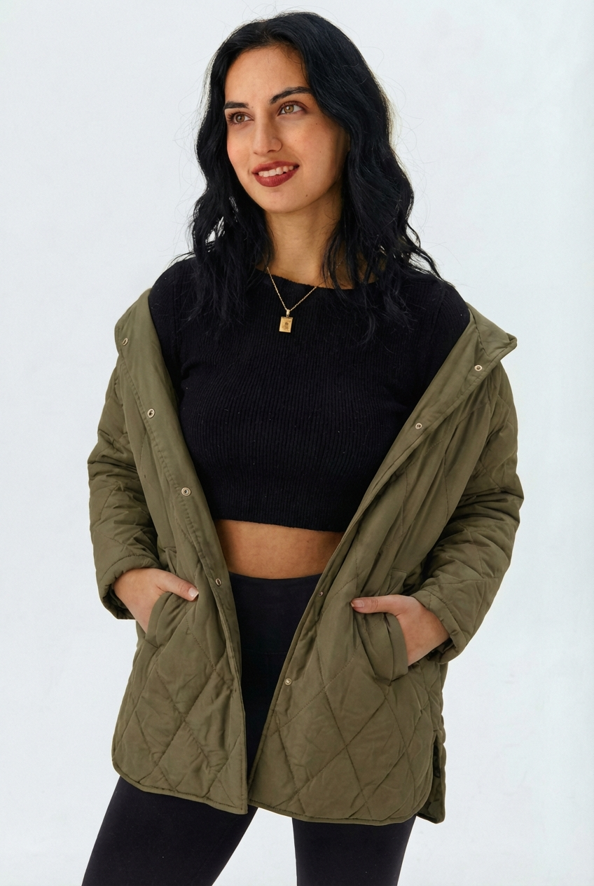 Lina | Quilted Hooded Jacket