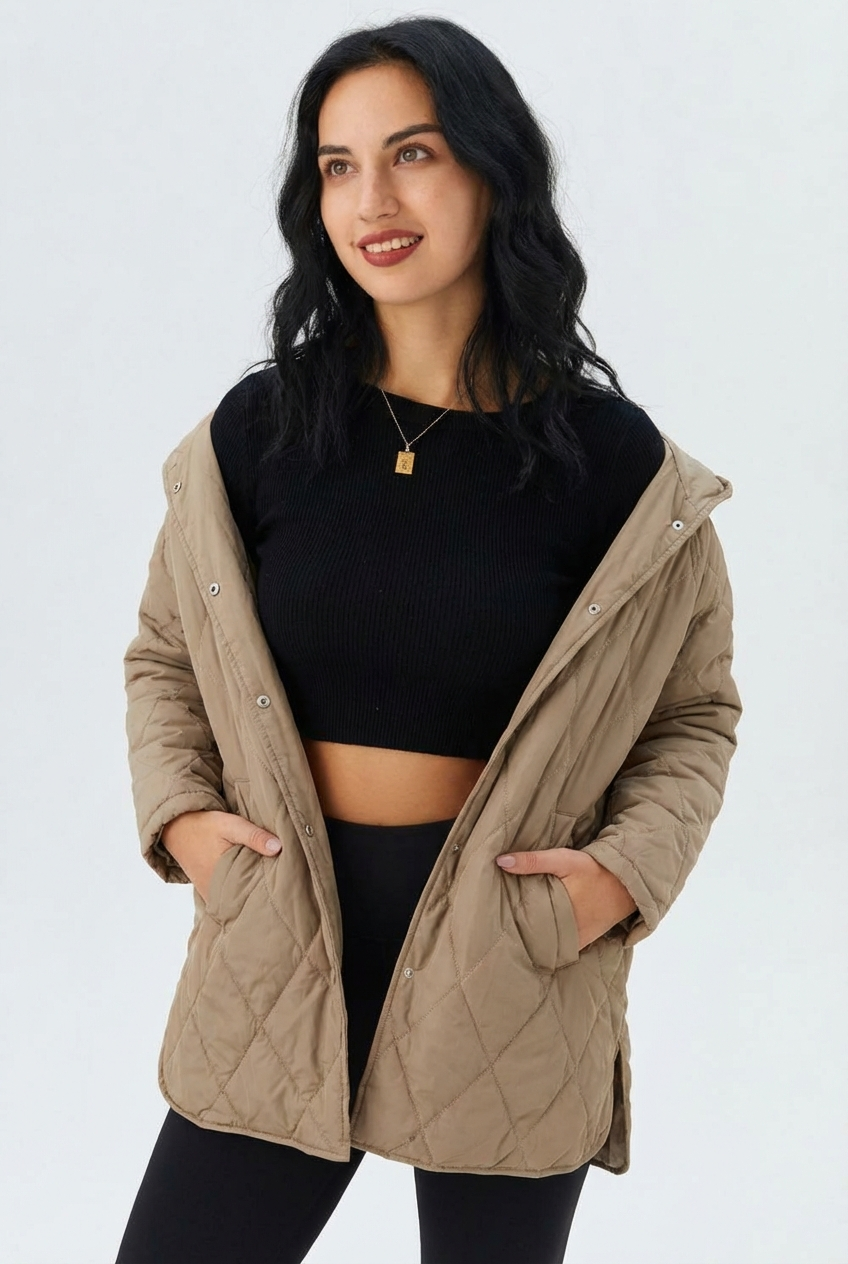 Lina | Quilted Hooded Jacket