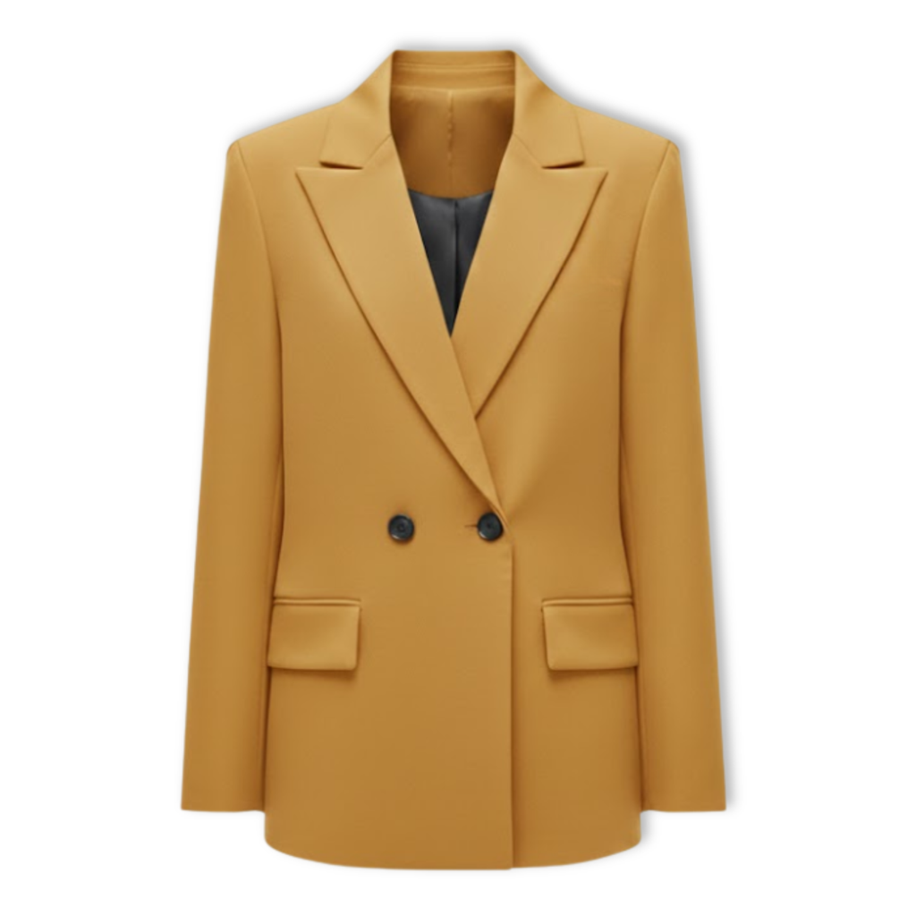 Lia | Women's Double Breasted Blazer Notched Lapel Long Sleeve Loose Fit Office Jacket
