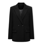 Lia | Women's Double Breasted Blazer Notched Lapel Long Sleeve Loose Fit Office Jacket