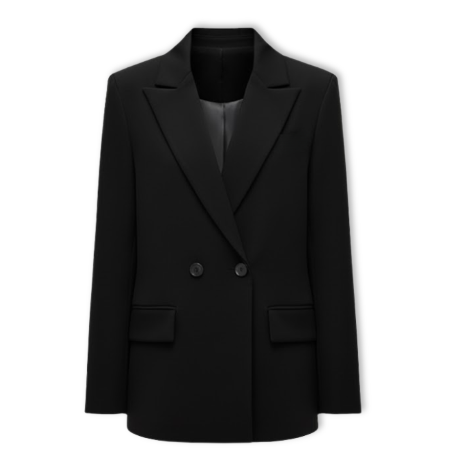 Lia | Women's Double Breasted Blazer Notched Lapel Long Sleeve Loose Fit Office Jacket