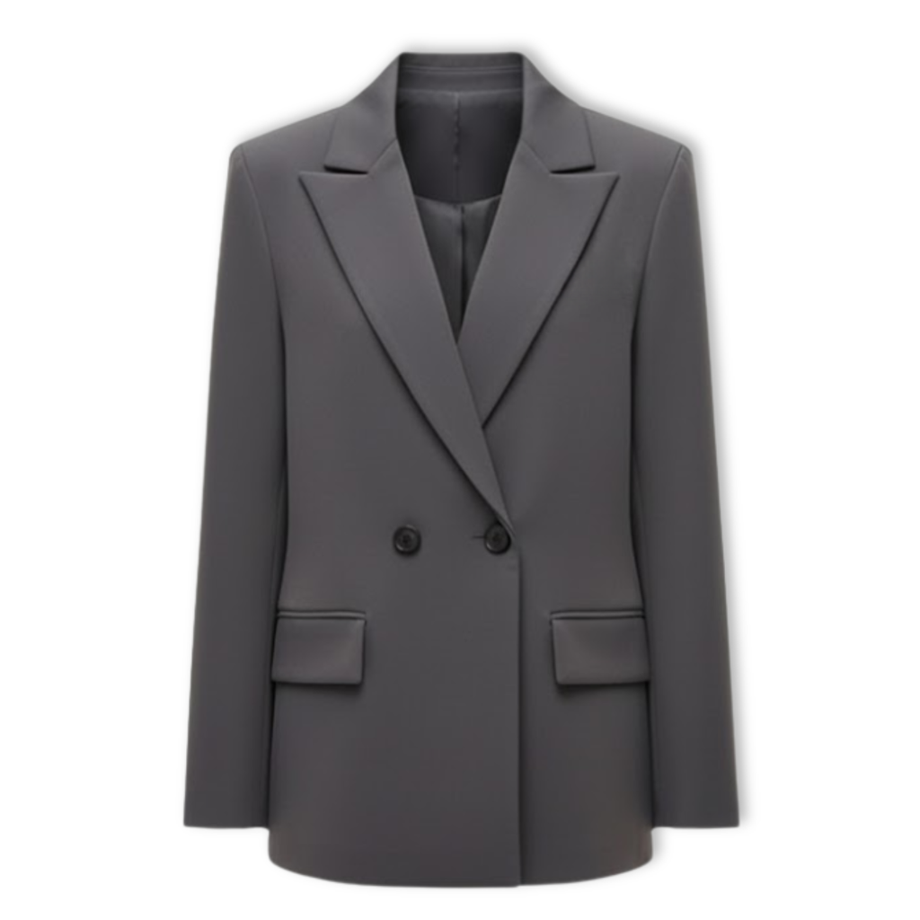 Lia | Women's Double Breasted Blazer Notched Lapel Long Sleeve Loose Fit Office Jacket