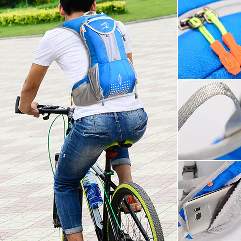 Ultra-Light Waterproof Backpack with Built-In Water Bladder – Hydration Pack for Hiking, Cycling and Outdoor Adventures | Elcevi