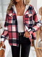 Lucy | Women’s Plaid Hooded Fleece Jacket