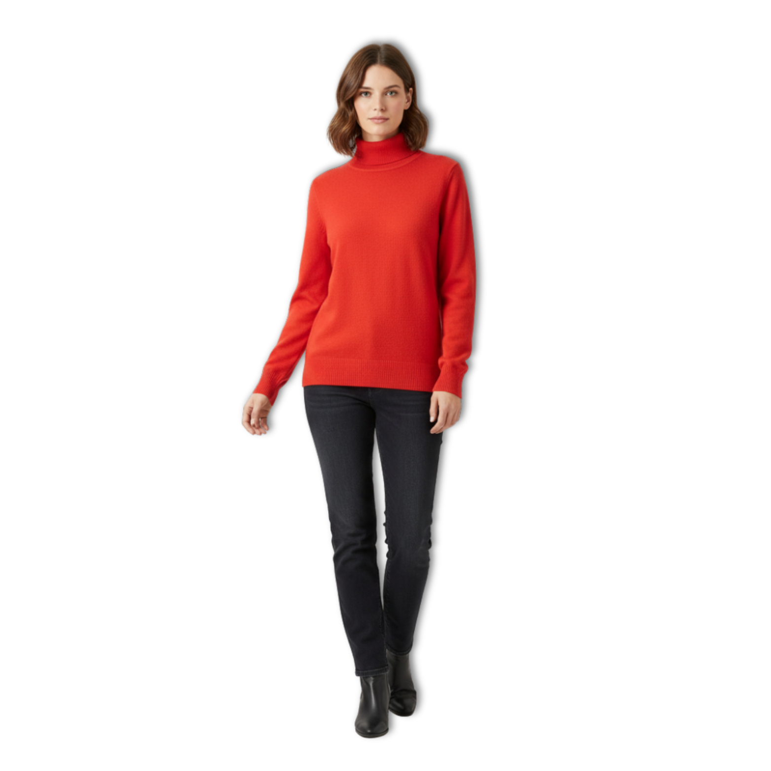 Lia | Wool Cashmere look Turtleneck Sweater Women Pullover