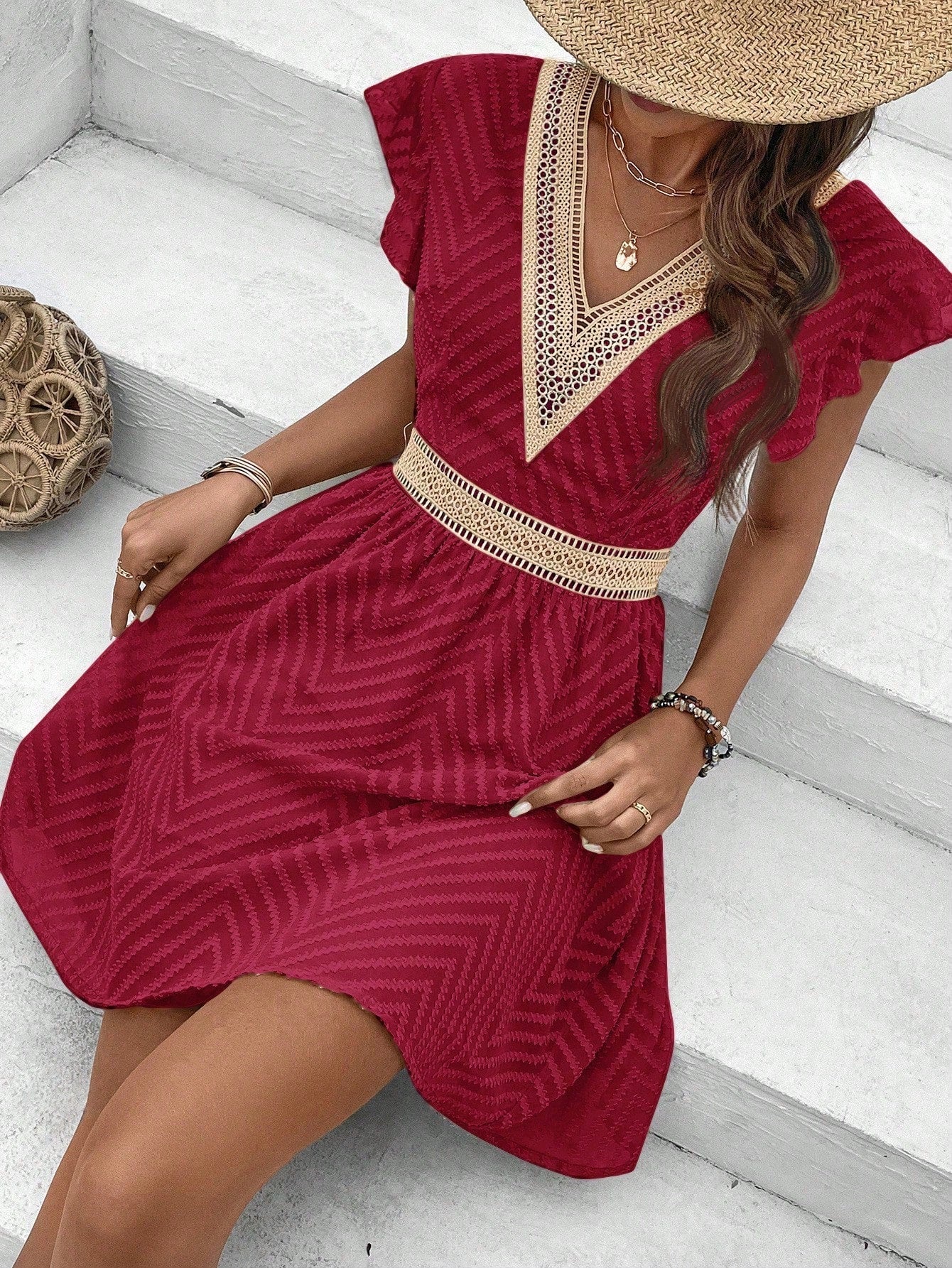 Maëlis | Riviera Lace Accent Dress
