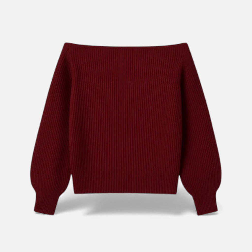 Lia | Women’s Off-Shoulder Jumper – Soft Knit Elegance