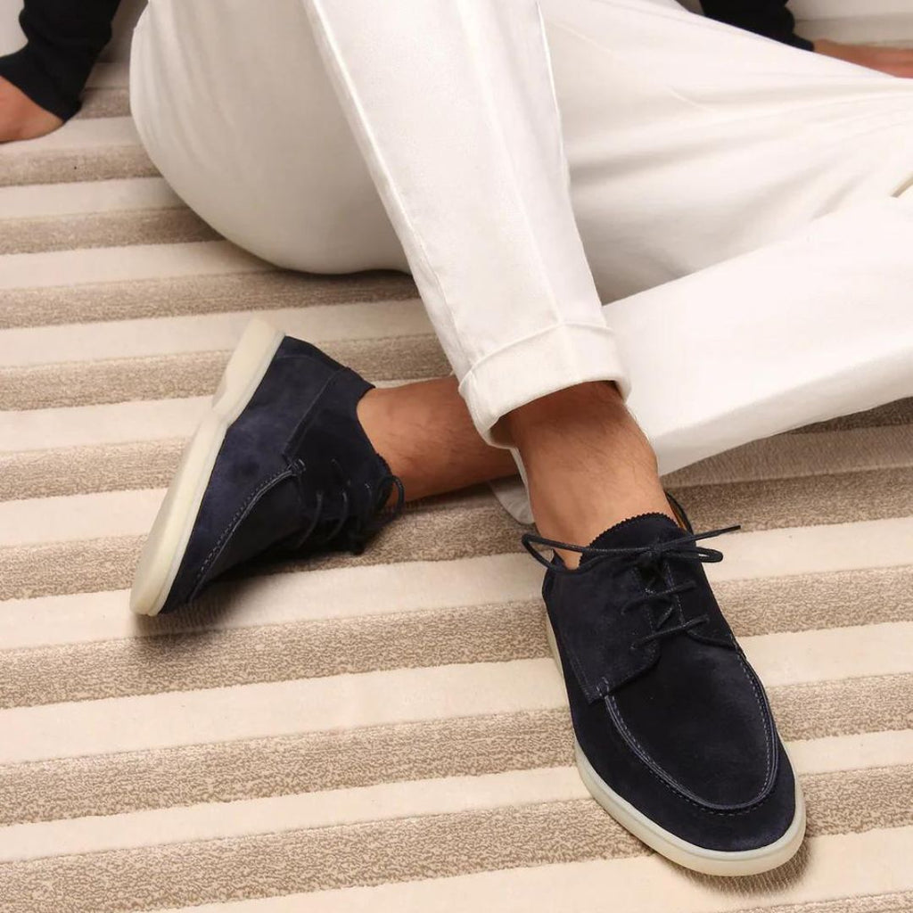 Milano | Men's Suede Loafers With Laces
