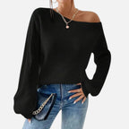 Lia | Women’s Off-Shoulder Jumper – Soft Knit Elegance
