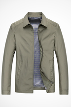 Liam | Men Collared Harrington Jacket with Check Lining