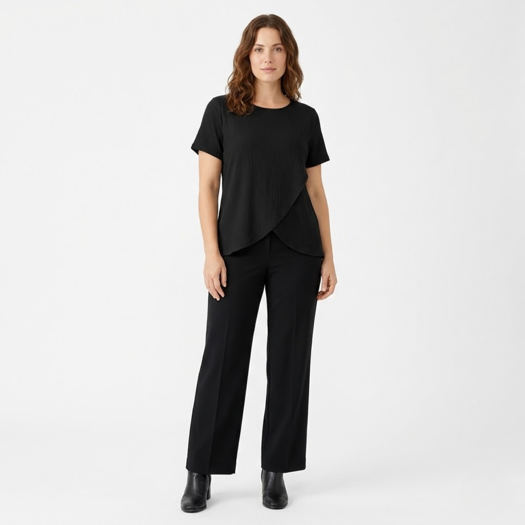 Lia | Women's Two Piece Set Irregular Split Top and Wide Leg Trousers Casual Suit