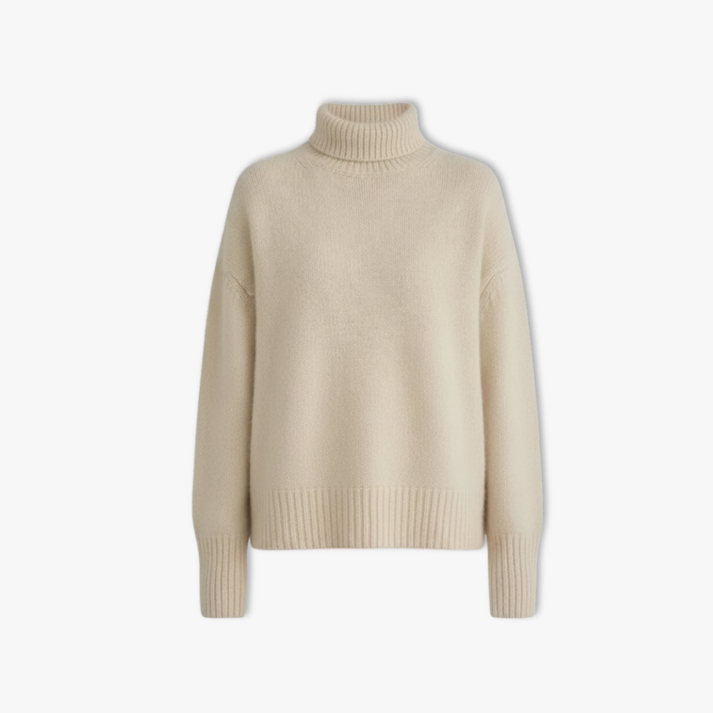 Lia | High Neck Sweater Women Soft Knitwear Lazy Style Pullover