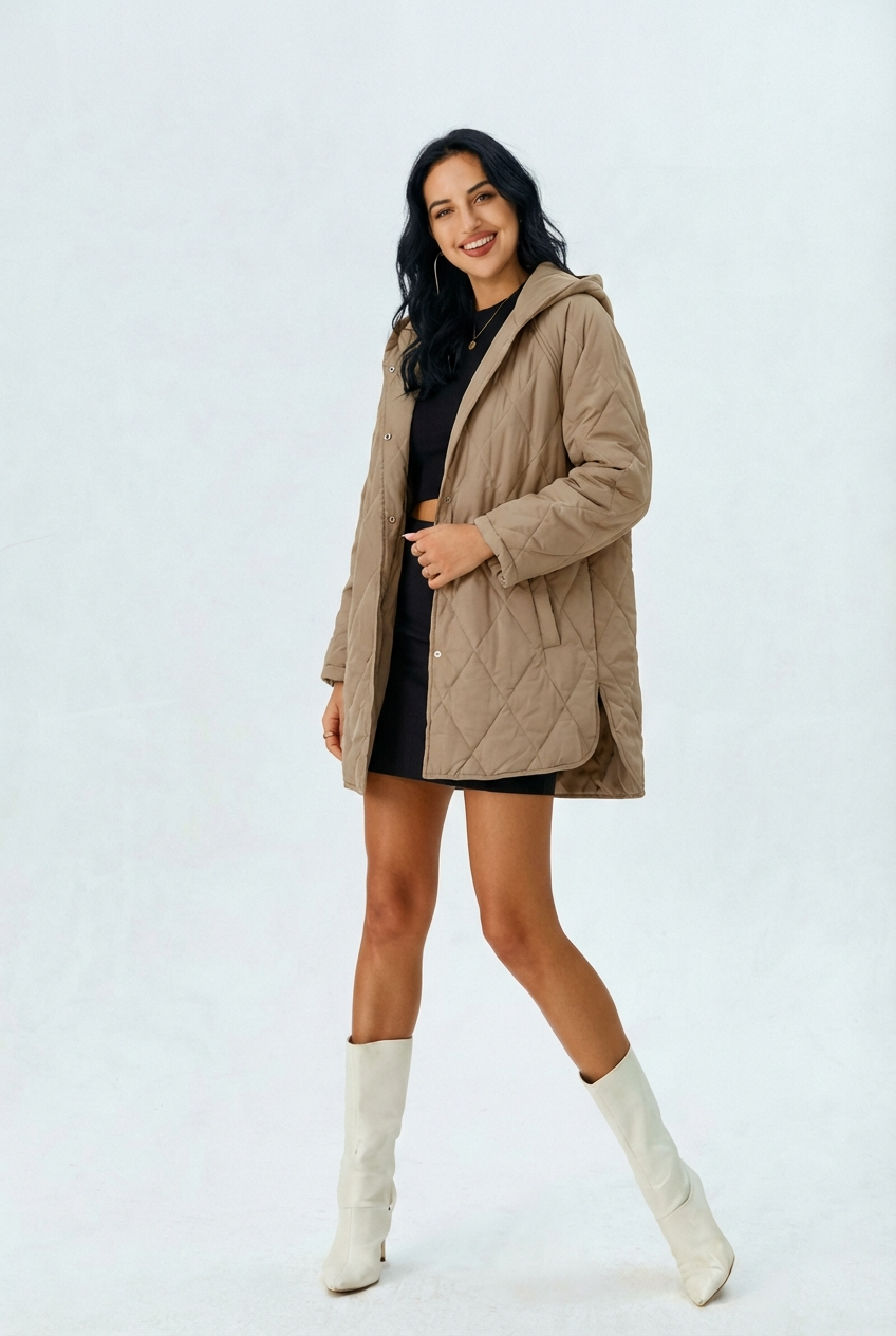 Lina | Quilted Hooded Jacket