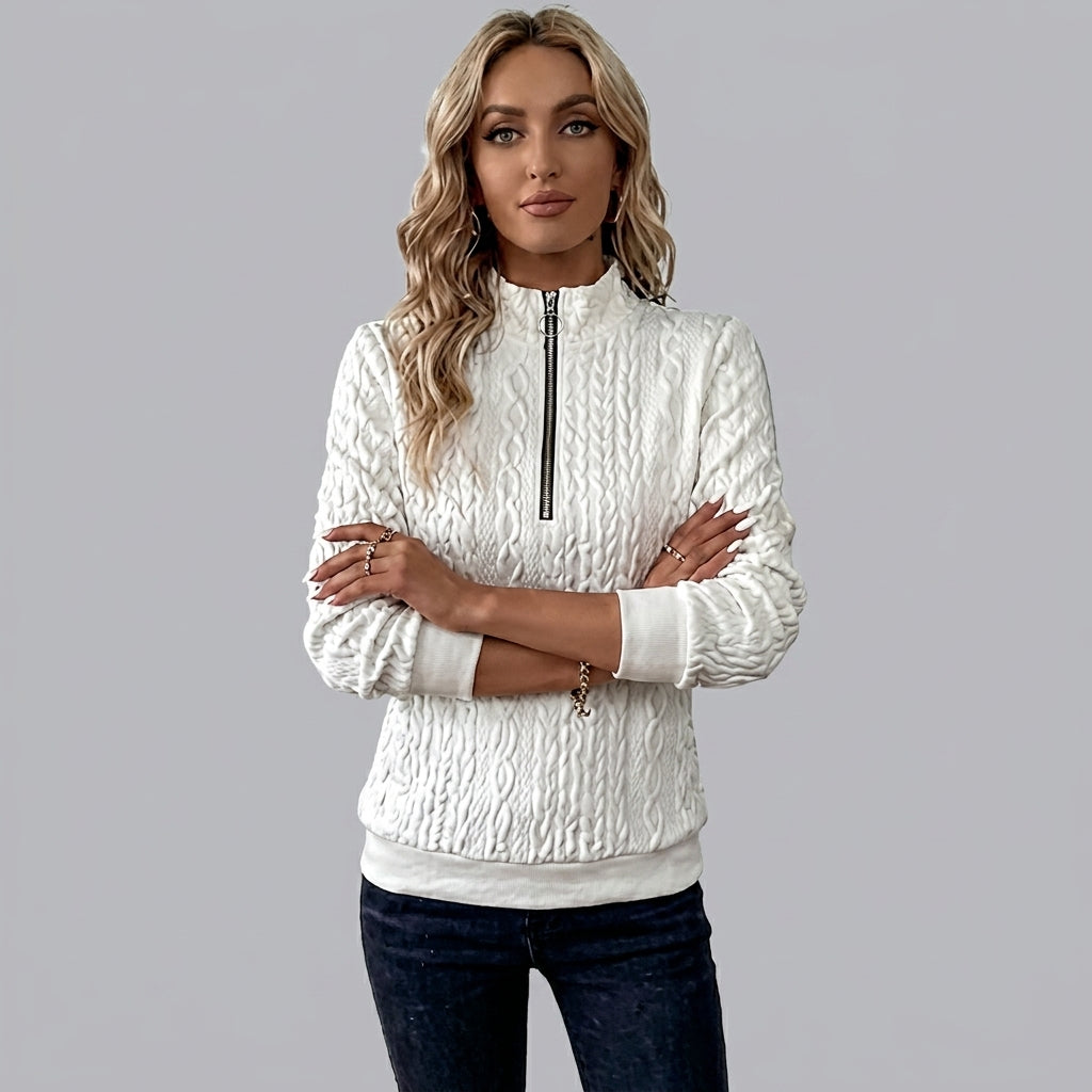 Elcevi | SnugZip Pullover with Trendy Patterns For Women