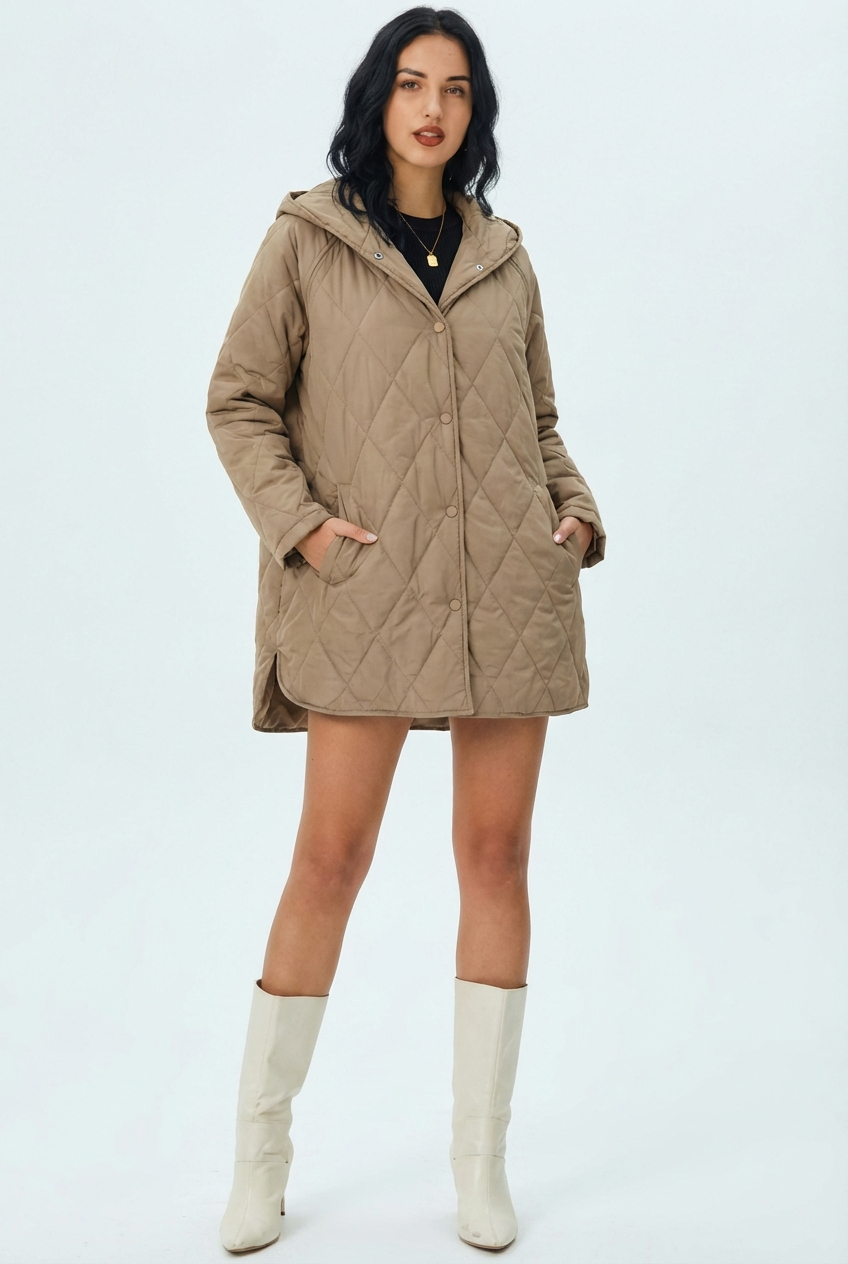 Lina | Quilted Hooded Jacket