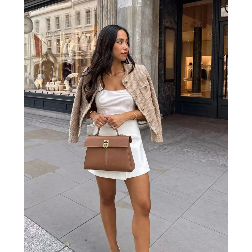 Lia | Women’s Button Down Long Sleeve Down Jacket Short Soft Filling