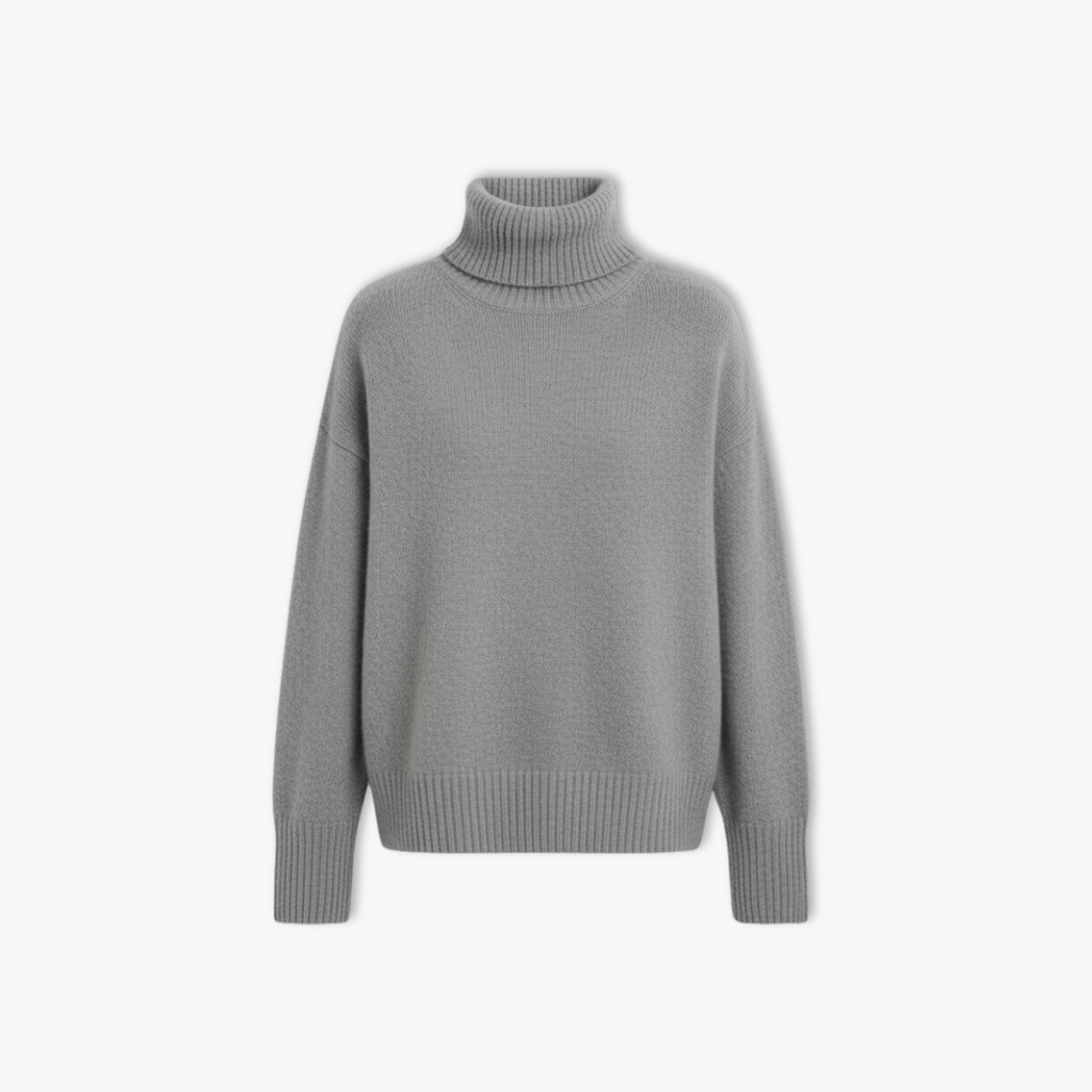 Lia | High Neck Sweater Women Soft Knitwear Lazy Style Pullover