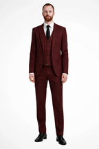 Liam | Men Linen Three Piece Wedding Guest Suit Blazer Trousers and Waistcoat Set