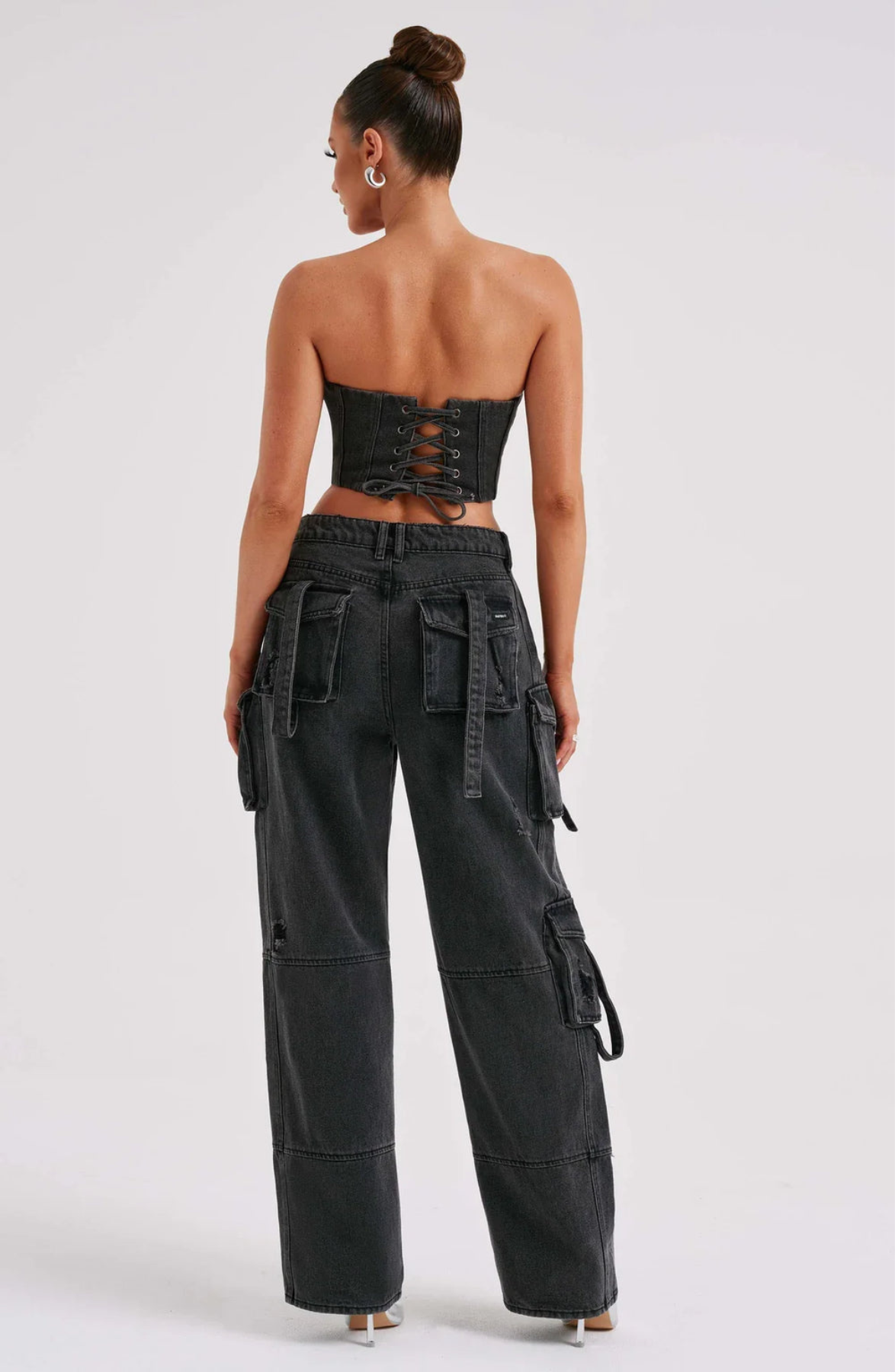 Lisa Maria - Spring/Summer Denim-Feel Strapless Corset Top
