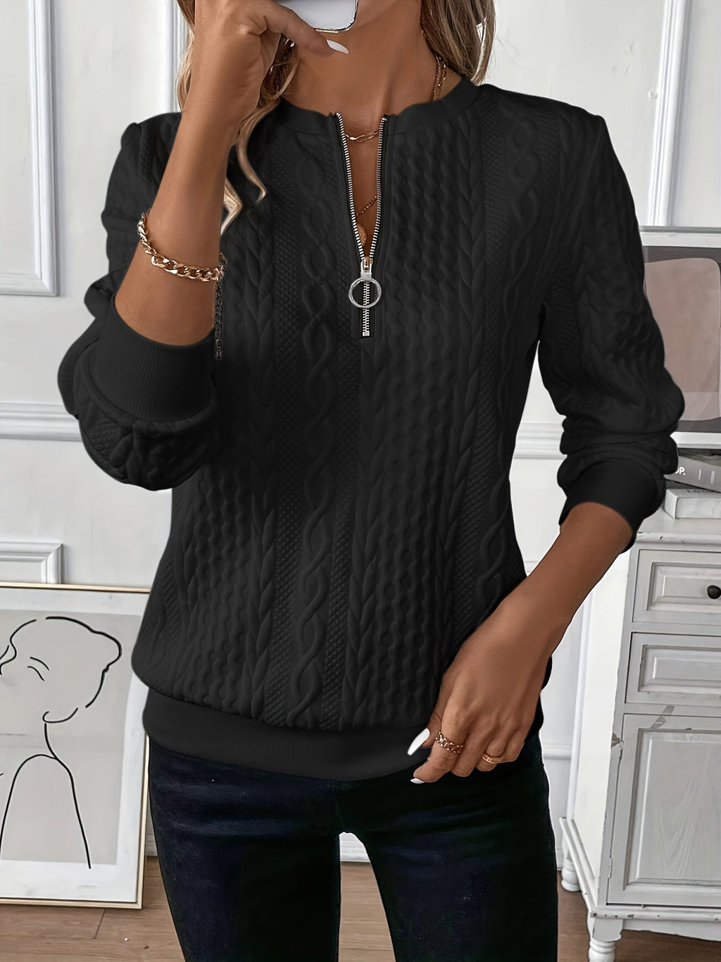 Elcevi | SnugZip Pullover with Trendy Patterns