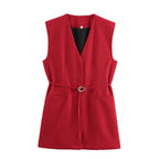 The Mae Elisa Tailored Vest & Wide Leg Pants