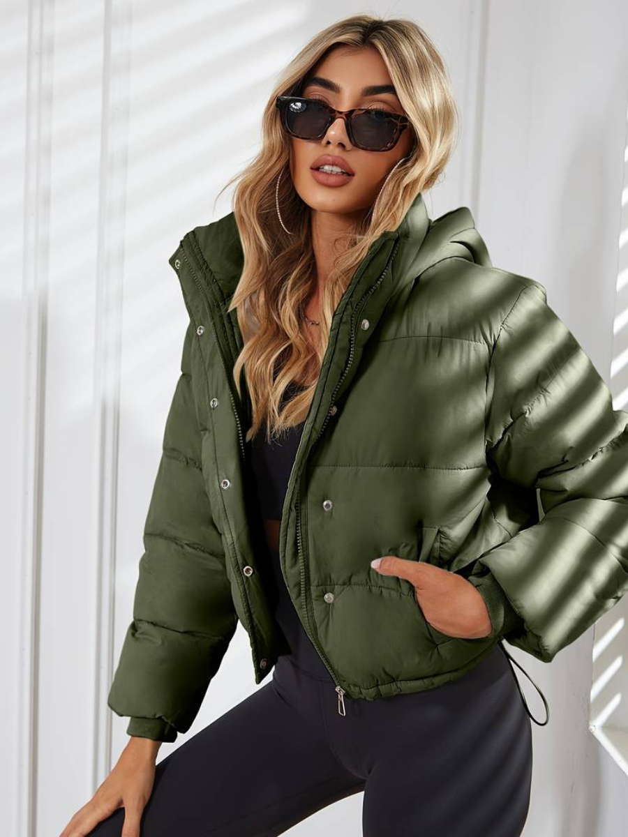 Jeniffer – Warm Pufferfeel – Cropped Hooded Jacket