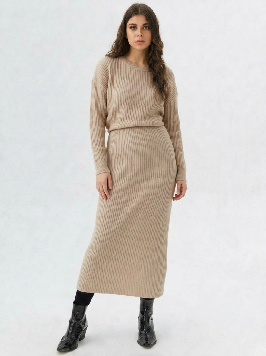Lia | Ribbed Knit Dress
