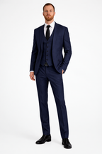 Liam | Men Linen Three Piece Wedding Guest Suit Blazer Trousers and Waistcoat Set
