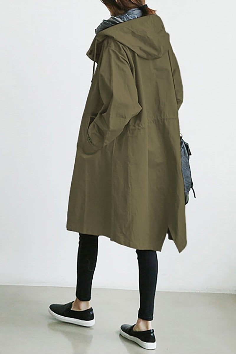 Lia - Women's Waterproof Rain Trench Coat with Hood