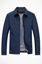 Liam | Men Collared Harrington Jacket with Check Lining
