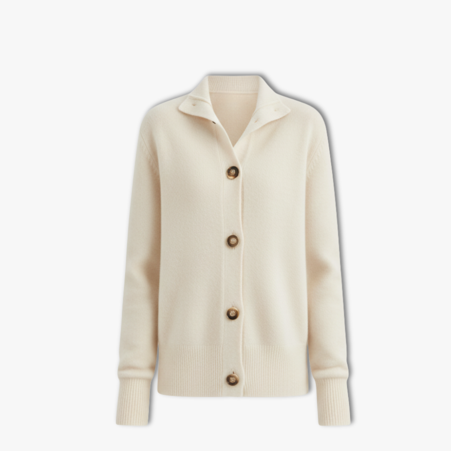 Lia | Stand Collar Knitted Cardigan Women Loose Short Jacket