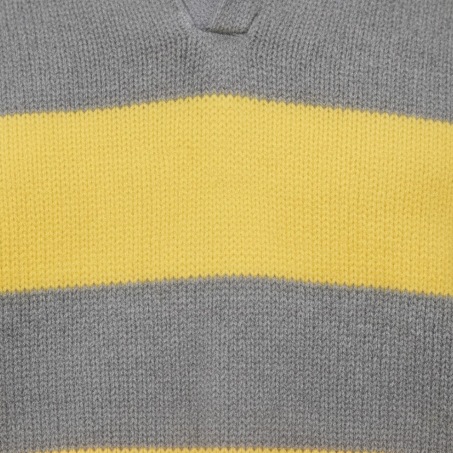 Lia | Woman Fashion Streetwear Loose Polo Collar Stripe Sweater Pullover