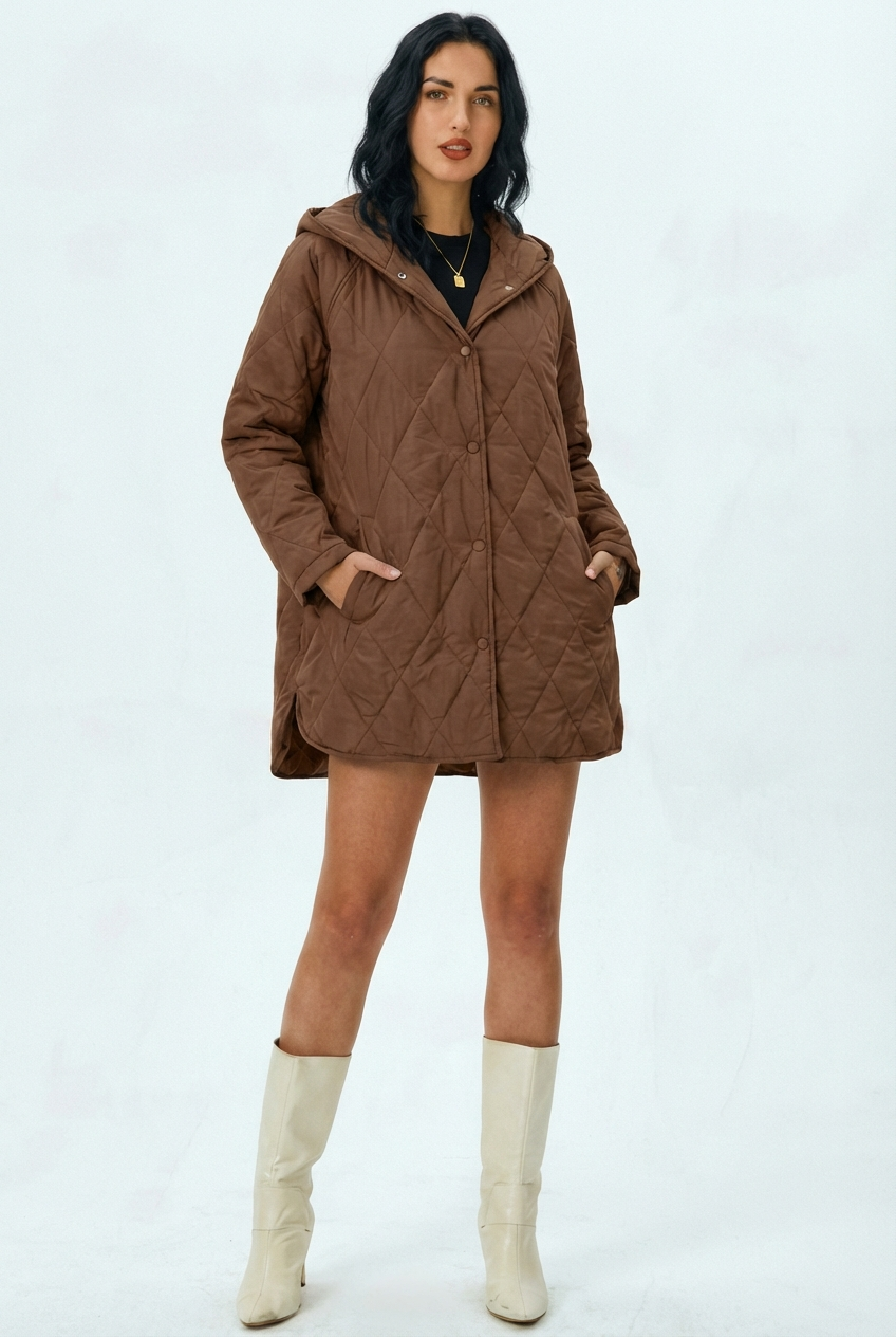 Lina | Quilted Hooded Jacket