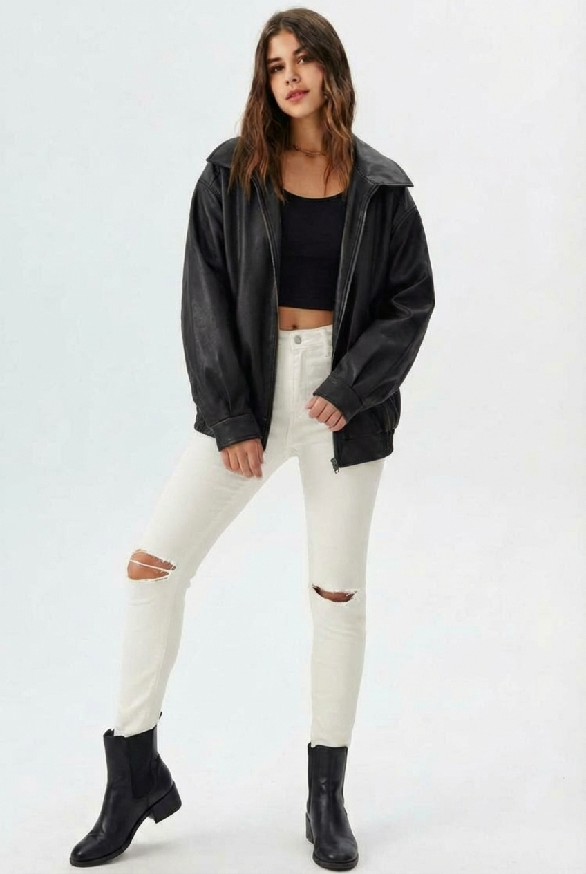 Noa |  Faux Leather Jacket