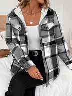 Lucy | Women’s Plaid Hooded Fleece Jacket
