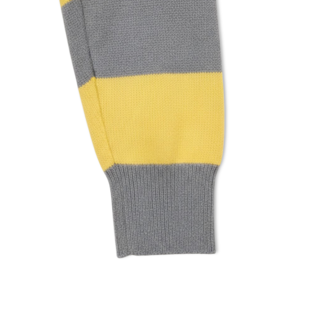 Lia | Woman Fashion Streetwear Loose Polo Collar Stripe Sweater Pullover