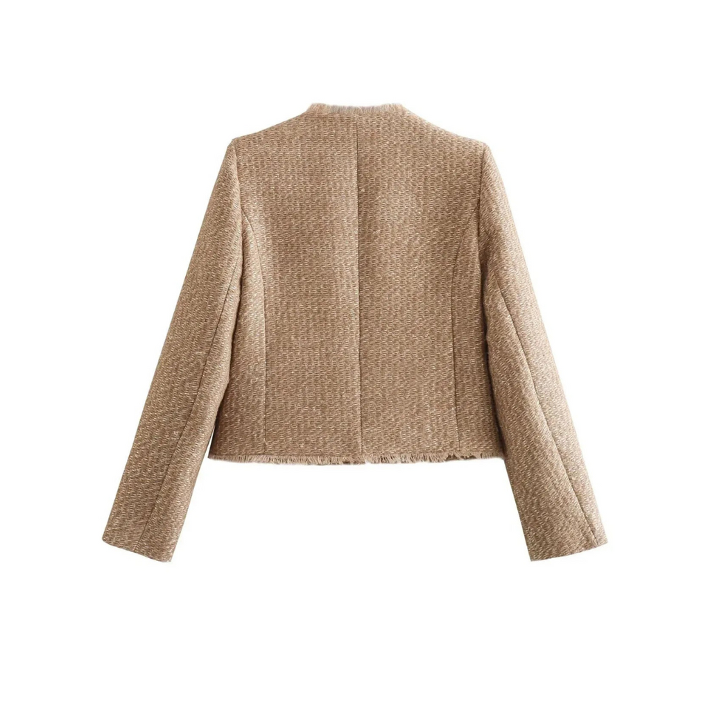 Lia | Women’s Button Down Long Sleeve Down Jacket Short Soft Filling