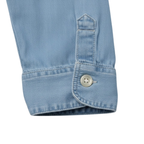 Lia | Women's Button Down Denim Shirt Long Sleeve Turn Down Collar Casual Cotton Blouse