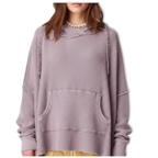 Lia | New Waffle Oversized Hoodies Women Long Sleeve Patchwork Jogger Sweatshirt