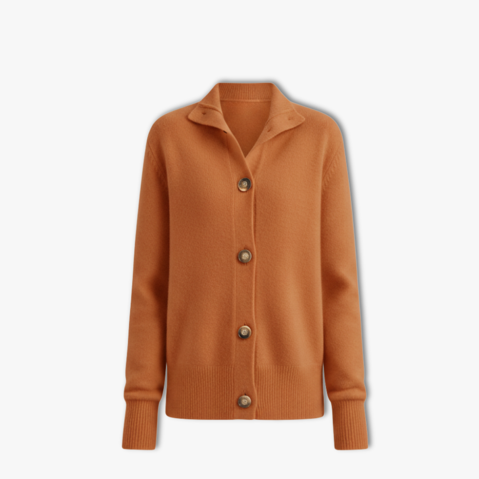 Lia | Stand Collar Knitted Cardigan Women Loose Short Jacket