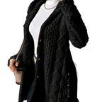 Lucy | Plush Elegance Hooded Jacquard Coat