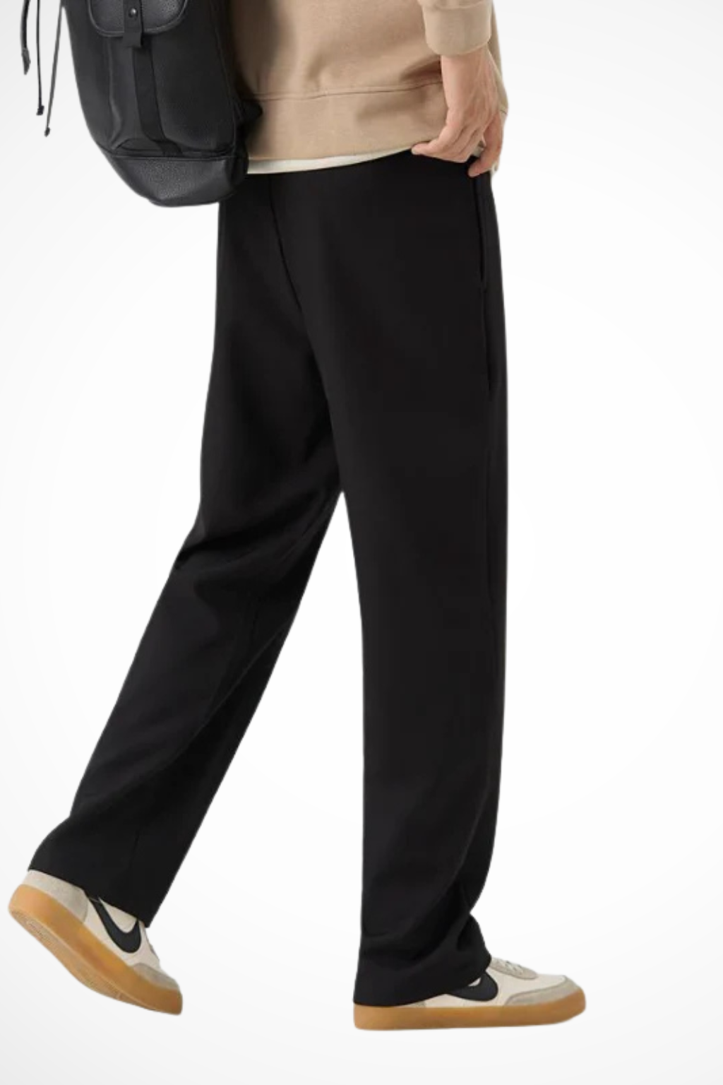 Liam | Men Front Pleat Wide Leg Straight Hem Tailored Trousers