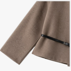 Lia | Women's V-Neck Wrap Jacket with Waist Belt Long Sleeve Soft Elegant Outerwear Coat