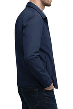 Liam | Men Collared Harrington Jacket with Check Lining