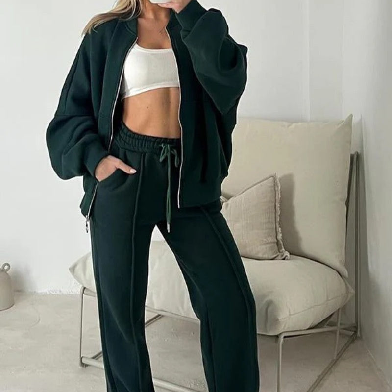 Lili | Women's Two-Piece Zip Jacket & Trousers Set